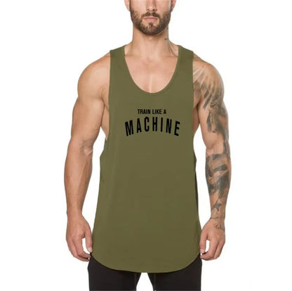 Brand Gym Clothing Men Bodybuilding and Fitness Stringer Tank Top Vest Sportswear Undershirt Muscle Workout Singlets