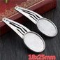 14 16Mm 18Mm 20Mm round Oval 18X25Mm Antique Silver Plated Bronze Copper Material Hairpin Hair Clips Base Setting Cabochon Cameo