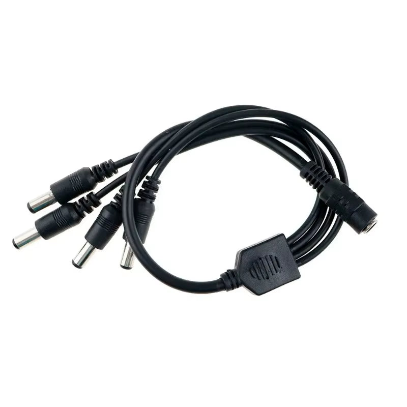 DC Power Jack 5.5X2.1Mm Cable 1 Female to 2,3,4,5,6,8 Male Plug Splitter Adapter for Security CCTV Camera and LED Strip
