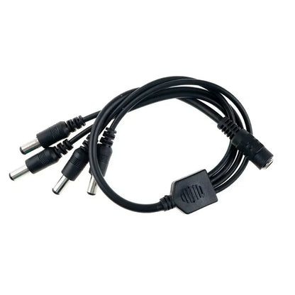 DC Power Jack 5.5X2.1Mm Cable 1 Female to 2,3,4,5,6,8 Male Plug Splitter Adapter for Security CCTV Camera and LED Strip