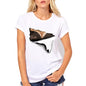 Women Summer Cool Tops Casual 3D Boobs Print and Short Sleeve O-Neck T-Shirt Big Boobs Sexy Breast Design Print T Shirt