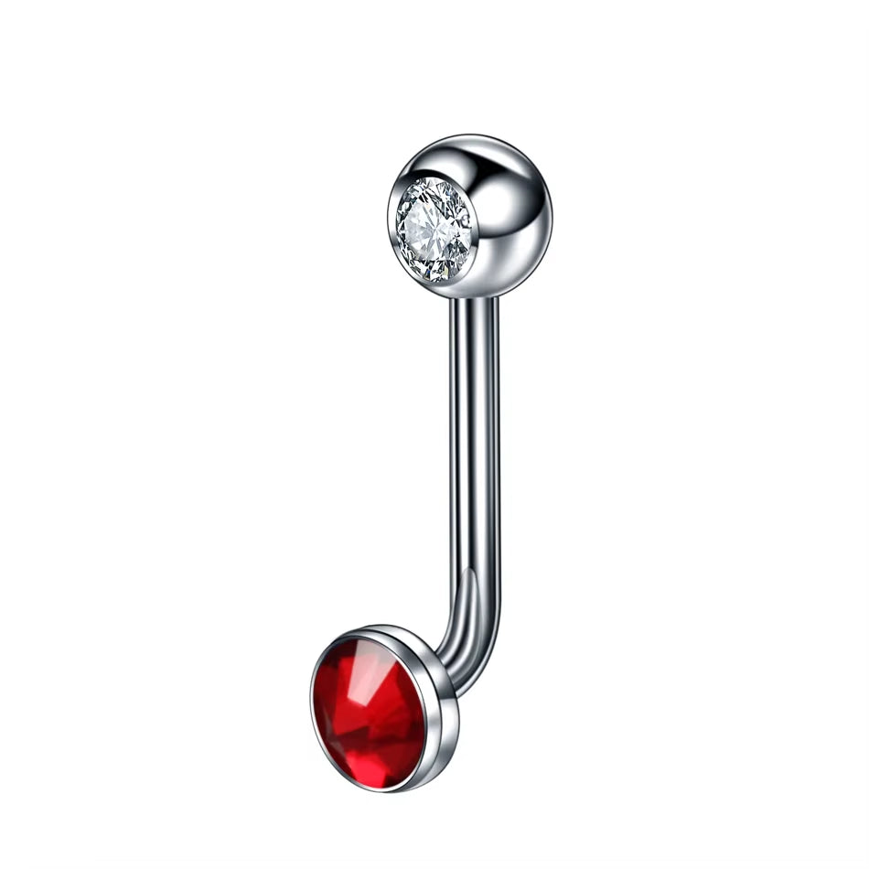 1PC G23 Titanium Opal Crystal Christina Vertical Hood Piercings Lip Rings Sexy Women Piercings Body Jewelry 14G
