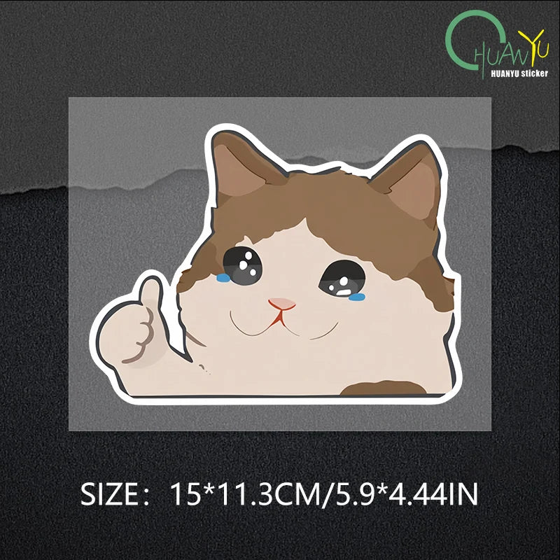 Cartoon Animation Cat Car Personality Reflective Car Stickers Rear Windscreen Cover Scratches Decorative Stickers Accessories