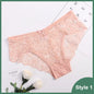 Women'S Panties Sexy Lace Transparent Underwear Hollow Out Female Low Waist Briefs Breathable Lingerie Intimates Underpants