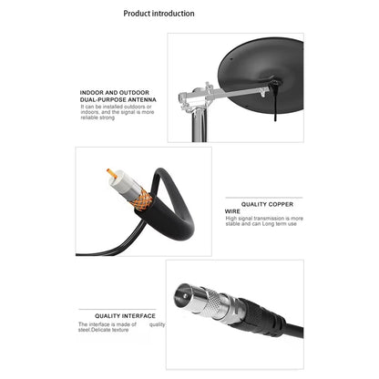 NEW New Outdoor TV Antenna Amplified HDTV Digital Antenna 10M High Quality Coaxial Cable Ooutdoor/Indoor TV Anteena