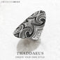 Ring Maori Cultural Tattoo Ornament,Bridal Sets Fashion Good Jewerly for Women Men Gift in 925 Sterling Silver