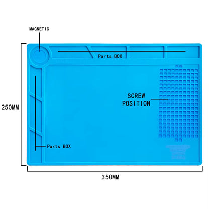 ESD Heat Insulation Working Mat Soldering Station Iron Phone Computer Repair Mat Magnetic Heat-Resistant BGA Insulator Platform