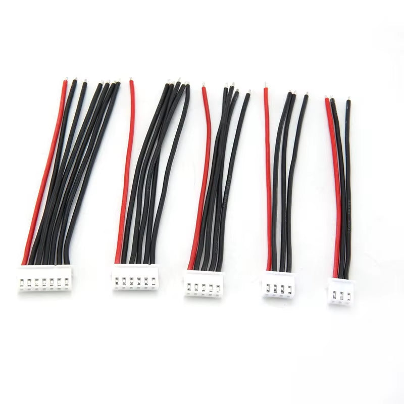 5Pcs / Lot 2S 3S 4S 5S 6S Lipo Battery Balance Charger Plug Line/Wire/Connector 22AWG 100Mm JST-XH Balancer Cable Good Quality