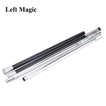 Aluminum Dancing Cane Stick (Silver/Black) Magic Trick Floating Magic Wand Close up Street Stage Magic Props Accessories