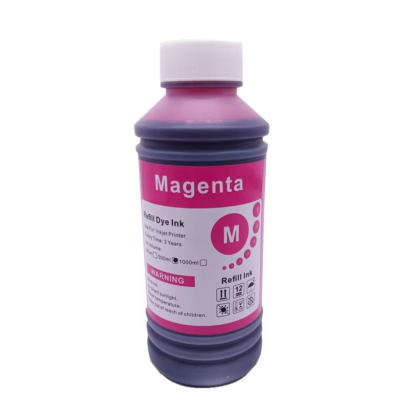 500ML Universal BK C M Y Refill Dye Based Ink Large Capacity Use for  Canon HP Brother Lexmark Samsung Dell Inkjet Printer