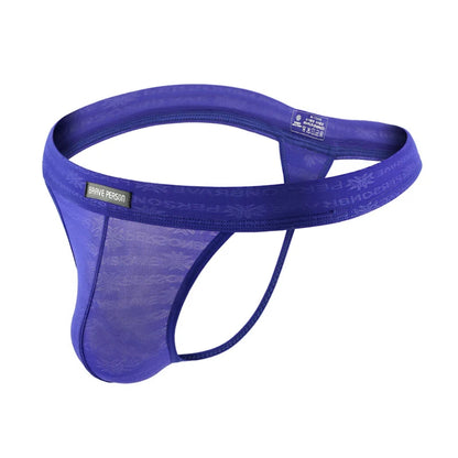 Men Sexy Lace Transparent Thongs Underwear Briefs Bikini G-String Jocks Underwear Shorts Exotic T-Back B1138