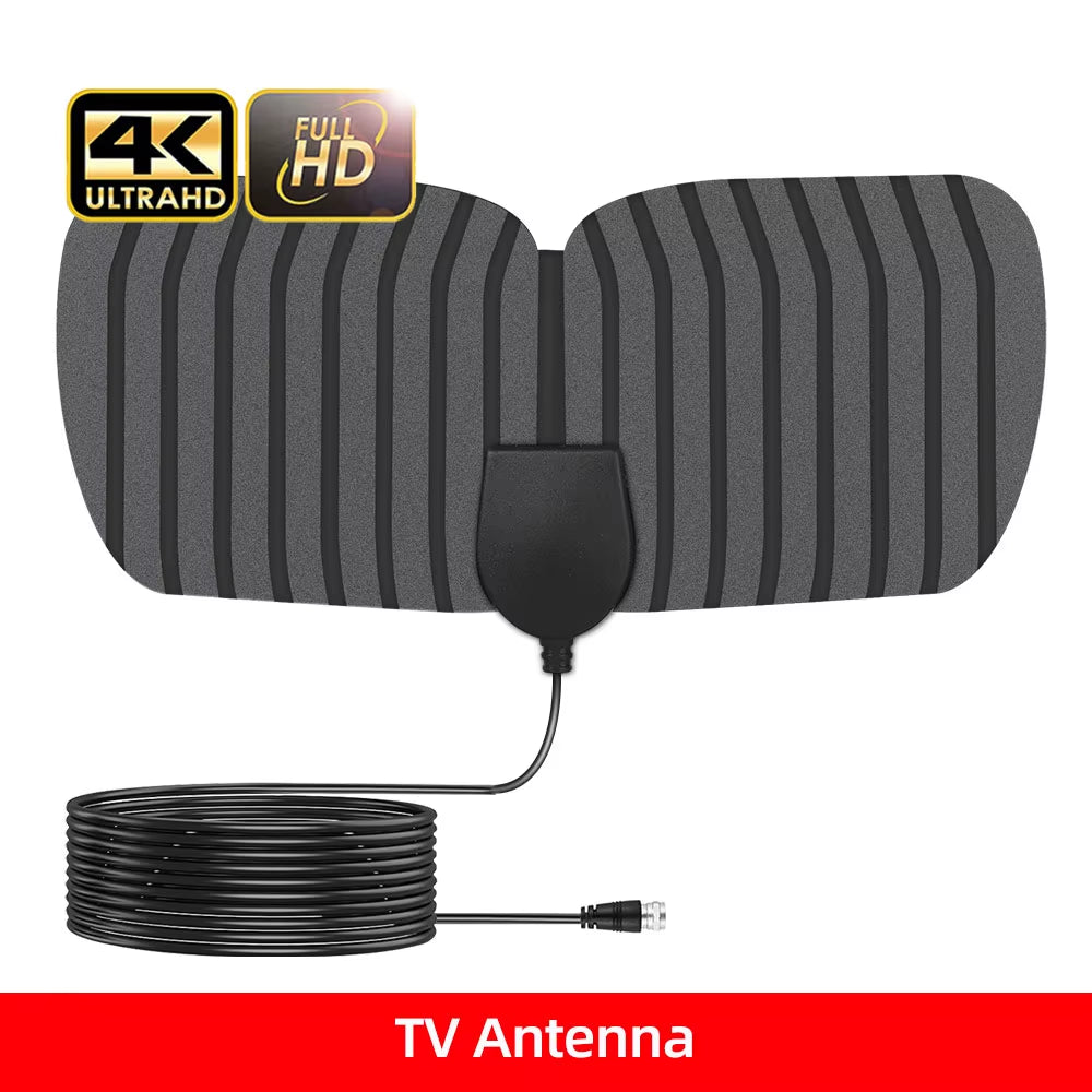 8K 4K TV Antenna for Global Digital TV 1080P 25DB High Gain Booster HD for RV Outdoor Car Antenna Indoor TV Free Channel