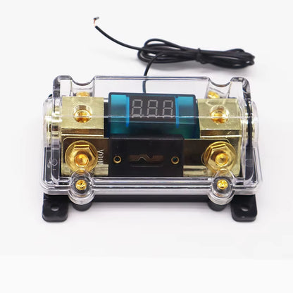 Car Fork Bolt Audio Transparent Fuse Holder Insurance Inner Container Insurance Box with Digital Display Insurance Either