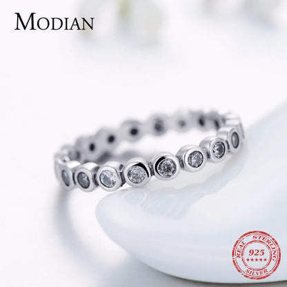 Top Quality Luxury Original Real Solid 925 Sterling Silver Starshine Finger Ring Authentic Jewelry for Women Wedding Gift