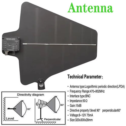 AXT600 UA874 Antenna Distribution System with Spectrum Managementrf Signal Splitter for Wireless Mic Signal Booster AMP