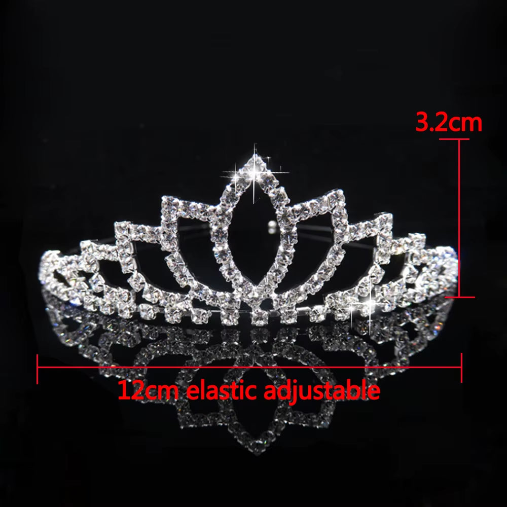 Princess Crystal Tiaras and Crowns Headband Kid Girls Love Bridal Prom Crown Wedding Party Accessiories Hair Jewelry