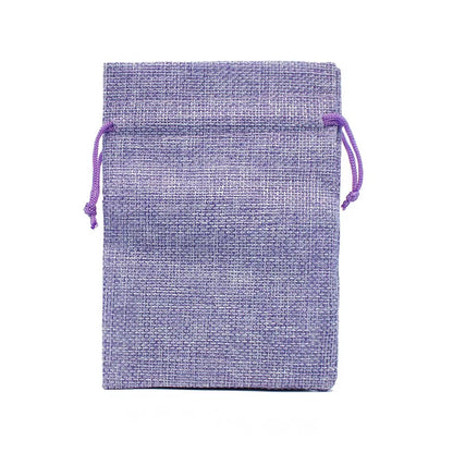 50Pcs/Lot Drawstring Natural Burlap Bag Jute Gift Bags Multi Size Jewelry Packaging Wedding Bags with Candy Bag Can Custom Logo