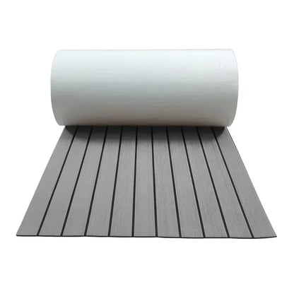 580X2400X5Mm EVA Foam Faux Teak Boat Decking Mat Brown Deck Sheet Yacht Flooring anti Skid Mat Self Adhesive Vehicle Pad