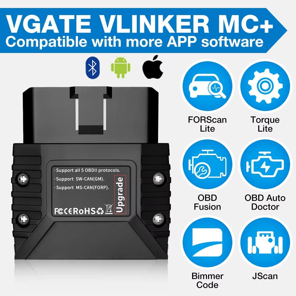 Vlinker MC V2.2 Icar Pro Bluetooth 4.0 WIFI OBD2 Scanner for Android IOS Auto Code Reader OBDII Tool PK V1.5 ELM327