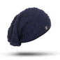 New True Letter Winter Hat Long Size Knitted Cap High Quality Casual Beanies for Men & Women Solid Bonnet Cap