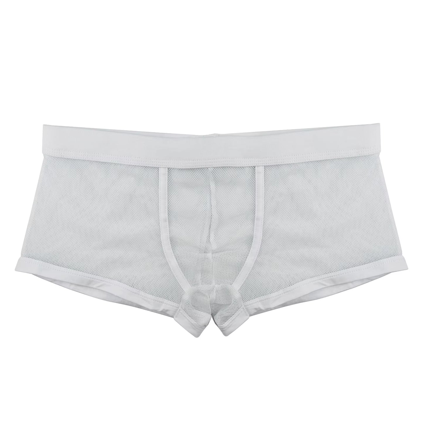 Boxers Men Mesh Sheer Underwear Sexy Man Transparent Boxer Shorts Underpants Trunks Cueca Panties See-Through Bottoms