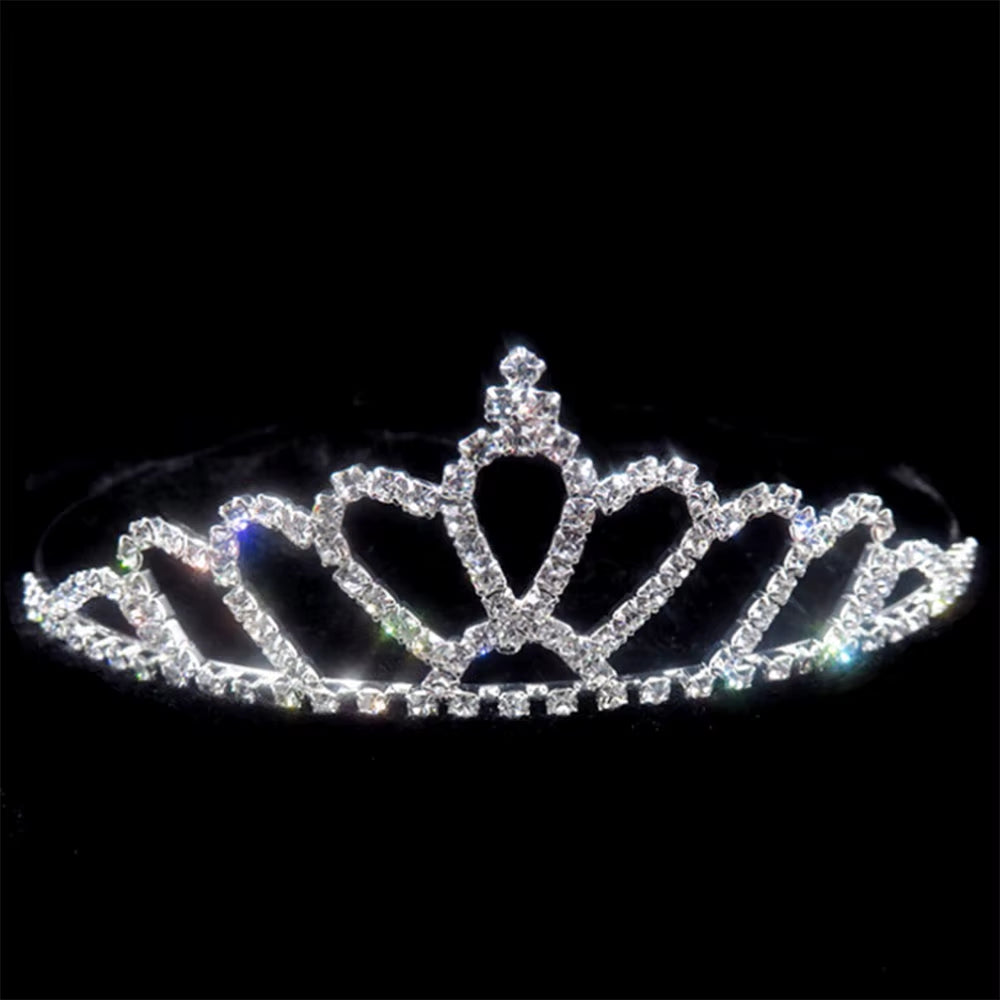 Princess Crystal Tiaras and Crowns Headband Kid Girls Love Bridal Prom Crown Wedding Party Accessiories Hair Jewelry