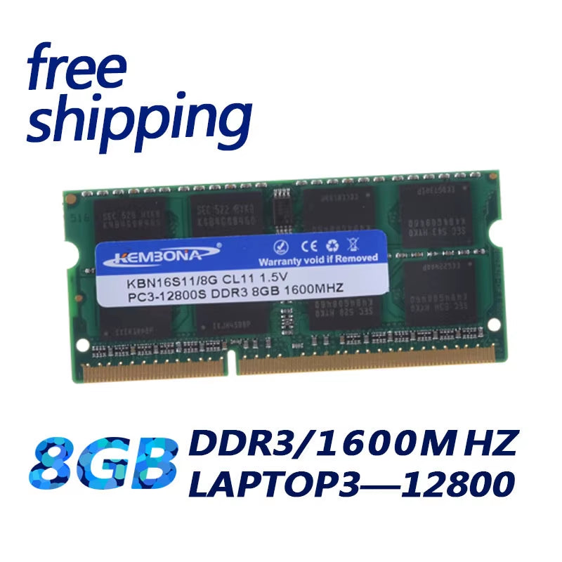 Momery Module Notebook Laptop DDR3 8GB DDR3 8G 1600Mhz PC3-12800 SO-DIMM RAM for Macbook Mac Mini