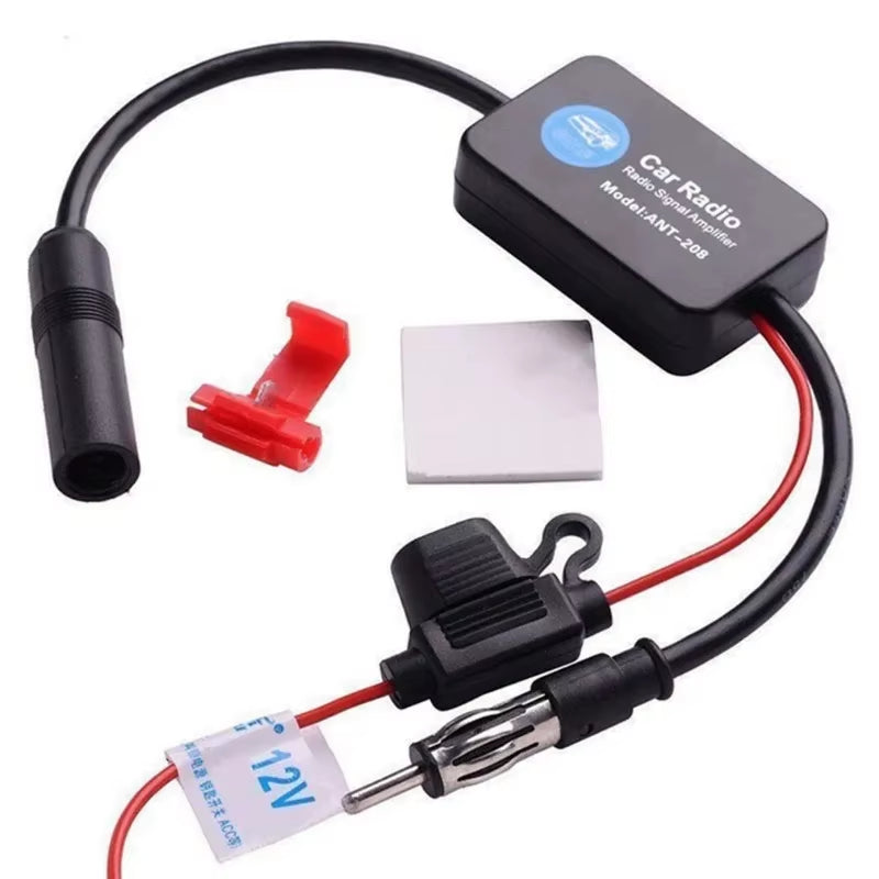 Universal Practical FM Signal Amplifier Anti-Interference Car Antenna Radio Universal FM Booster Amp Automobile Parts