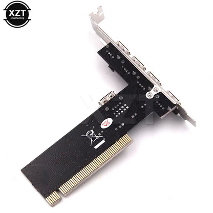 Newest Arrival USB 2.0 4 Port 480Mbps High Speed via HUB PCI Controller Card Adapter PCI Cards