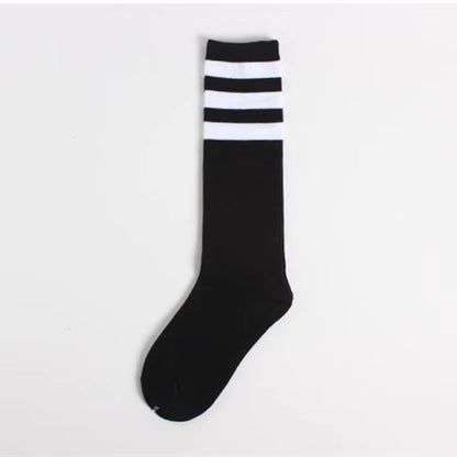 New Men/Women 3 Three Stripes Cotton Socks Retro Old School Hiphop Skate Long Short Meias Harajuku White Black Winter Cool