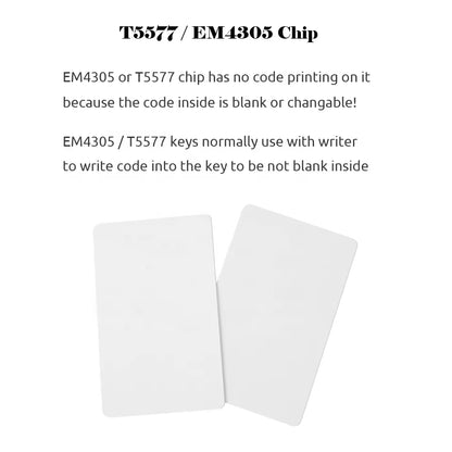 EM4305 T5577 Blank Card RFID Chip Cards 125 Khz Copy Rewritable Writable Rewrite Duplicate 125Khz