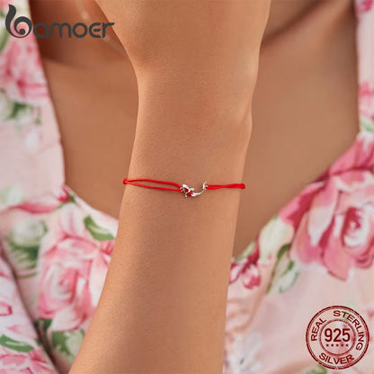 925 Sterling Silver Red Enamel Fish Pendant Lucky Koi Dangle Charm Originaal for Women Bracelet Necklace DIY Fine Jewelry