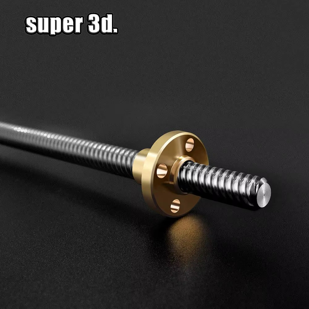 3D Printer Accessoris Copper Trapezoidal Lead Screw Nut T8 Pitch 2Mm for Lead 2/4/8Mm Screw Stepper Motor Rail Screw CNC