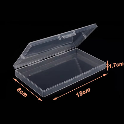 1Pcs Square Transparent Plastic Storage Box Case 10/24 Slot Adjustable for Pills Jewelry Beads Earring Case Organizer
