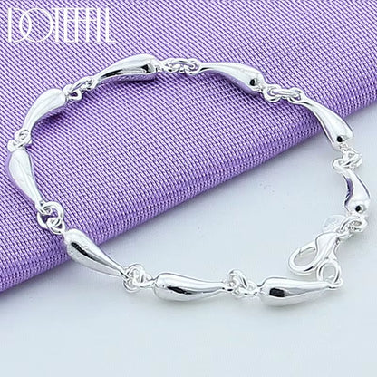 925 Sterling Silver Water Drop Bracelet Luxury Brand Women Bracelet Silver Bracelet Jewelry Christmas Gift