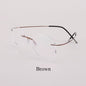 Titanium Rimless Fashion Designer Eyeglasses Optical Glasses Frame Men and Women Eyewear Lightweight Flexible Spectacle