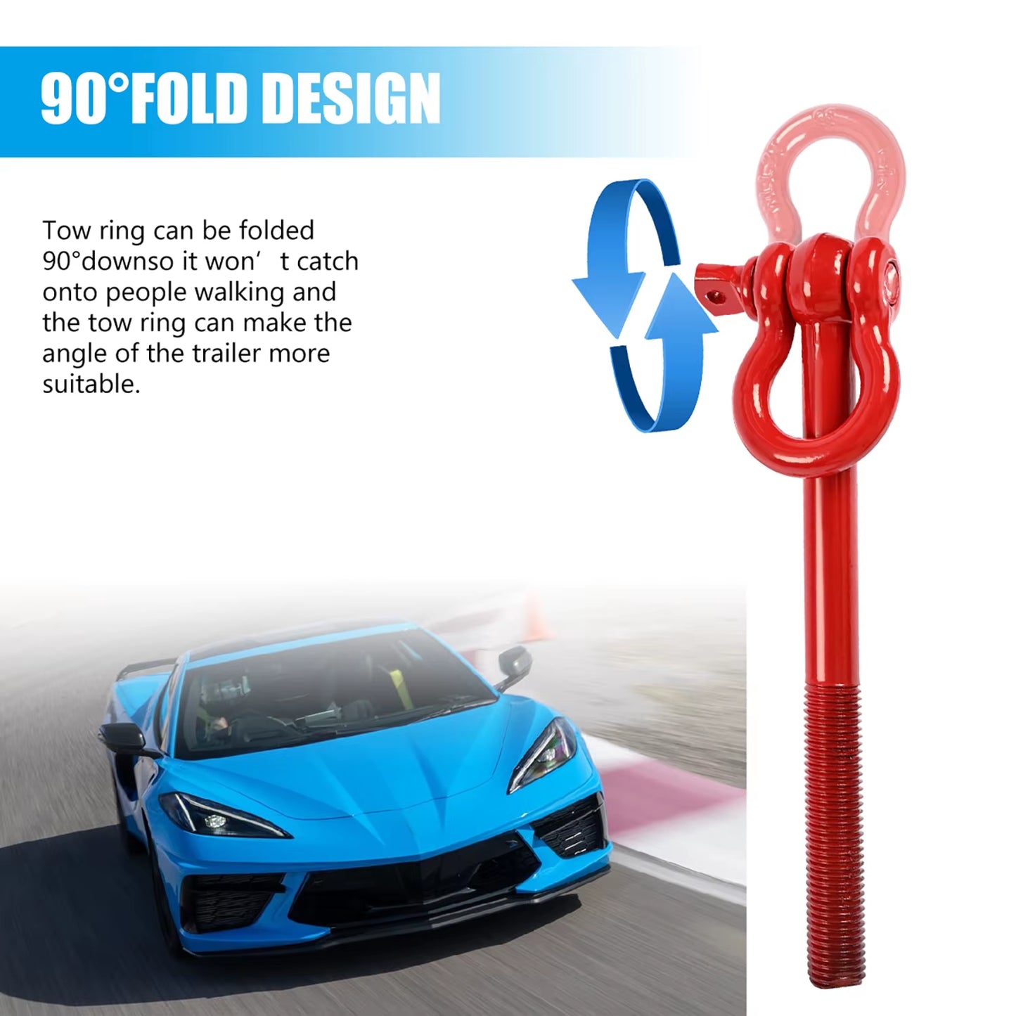15234068 Car Tow Hook Front Rear Mid Engine Replcmt for Corvette C8 2020 2021 2022 2023 2024