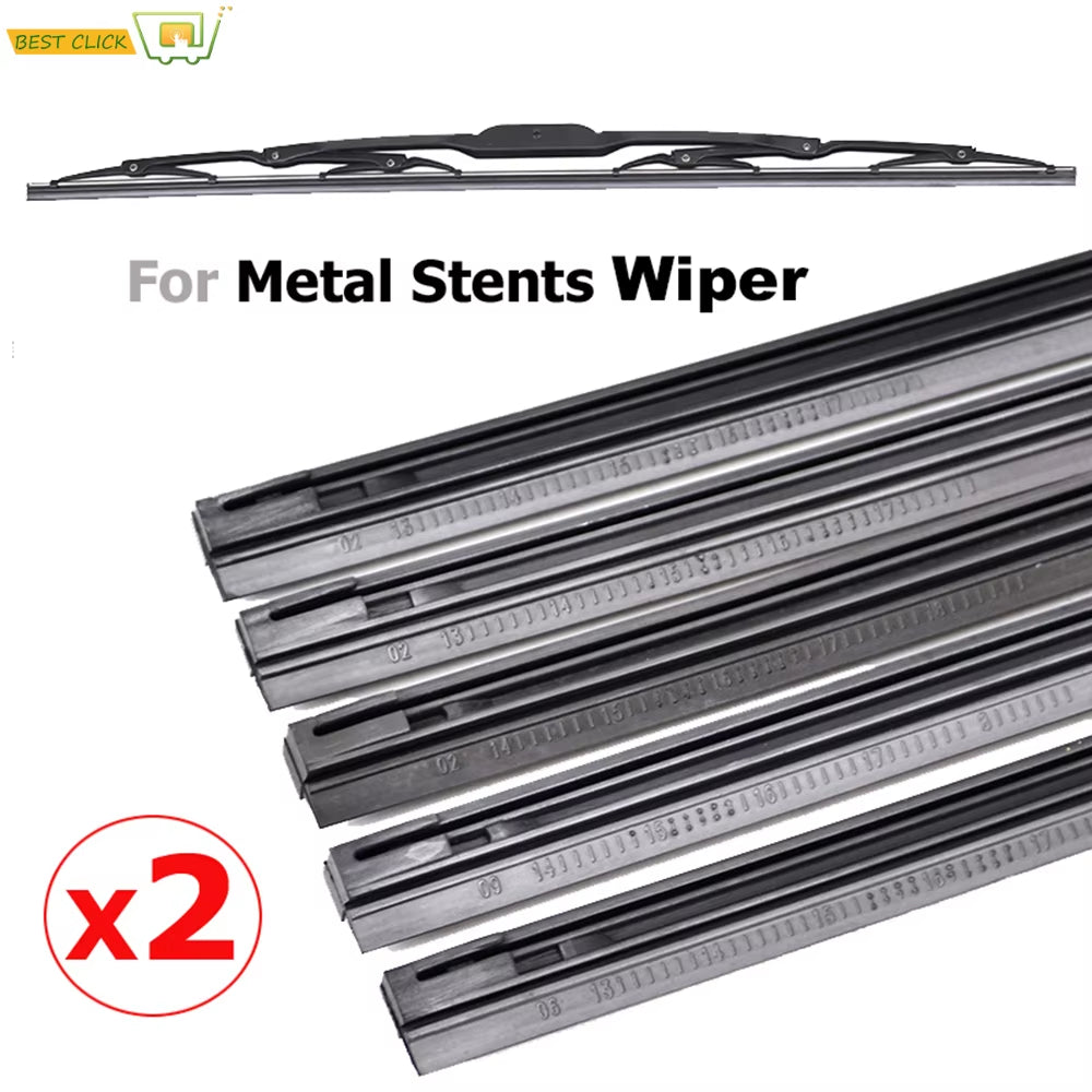 2Pcs/Lot Car Rubber Vehicle Insert Strips Wiper Blade Blades (Refill) 6Mm/8Mm 14"16"22"24"26" Car Accessories Soft Refills