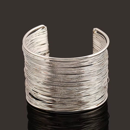 Bijoux Gypsy Fashion Gold Silver Plated Punk Hip Hop Cuff Wide Men Bangles Arm Bracelet for Women Bracelets & Bangles