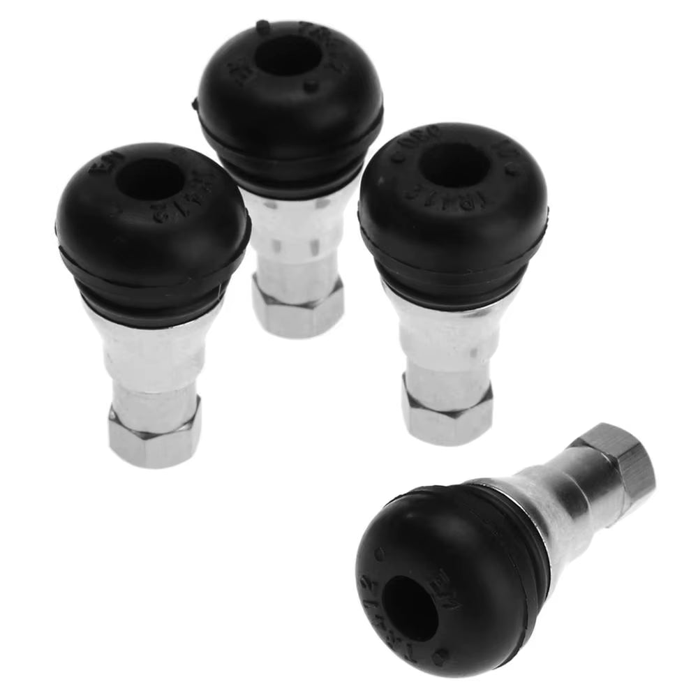 4Pcs/Lot Tire Valve Car Chrome Rubber Tubeless Wheel Tyre Tire Valve Stem Cap Covers Suitable for Standard 11Mm Rim Hole