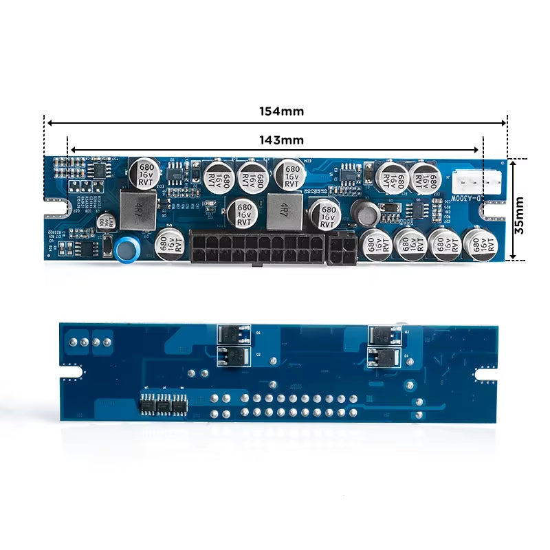 12V 300W DC DC ATX Peak Pico PSU ATX Switch Mining 24Pin Mini PSU ATX PC Power Supply for Computer Accessories