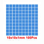 100 Pcs Blue 10Mm*10Mm GPU CPU Heatsink Cooling Conductivity 6.0 W Silicone Pad Processor Accessories Thermal Pad