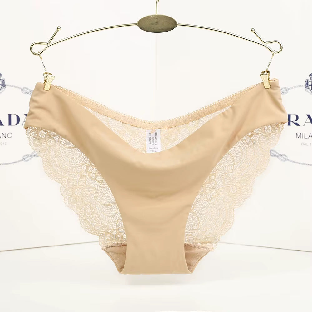 Ladies Underwear Woman Panties Sexy Lace plus Size Panty Transparent Low-Rise Cotton Briefs Intimates New Hot Sale