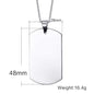 Stainless Steel Double Dog Tag Necklace for Men High Polished Pendant ID Men Jewelry 24" Chain Necklace