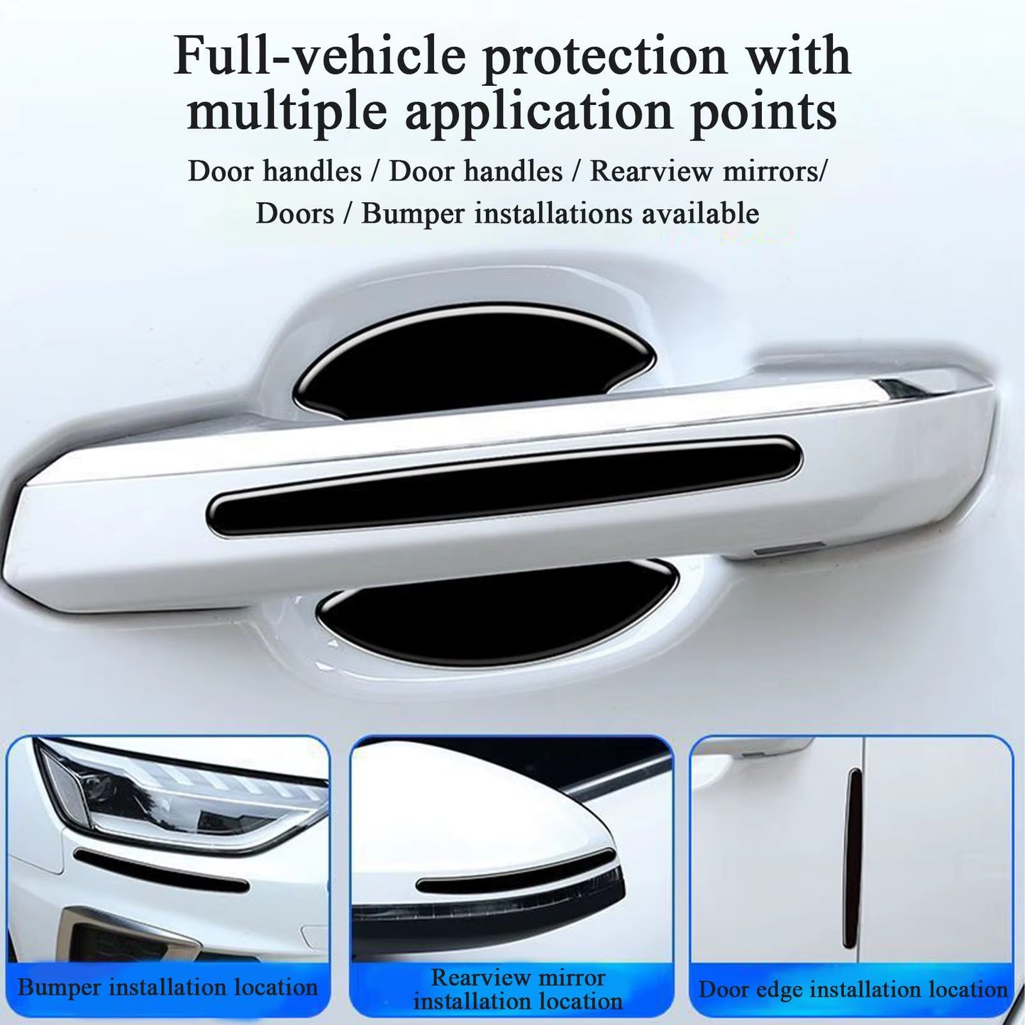 Car Door Strip Anti-Collision Door Handle Guard Cover Anti-Scratch Auto Protective Film Sticker for Truck SUV RV Maintenance