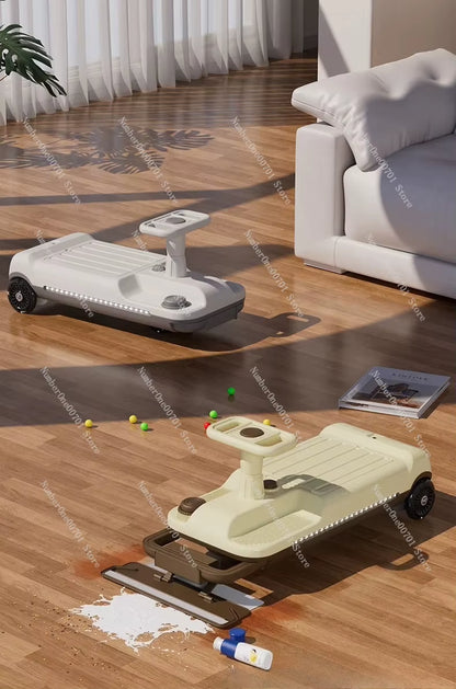New Children'S Electric Twisting Car, Adults Can Sit, Charge, Anti-Rollover, Go-Kart, Mopping and Drifting Car