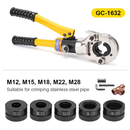 Europe Warehouse Hydraulic Pex Pipe Crimping Tools for Pex,Stainless Steel and Copper Pipe with TH,U,V,M,VAU Jaws