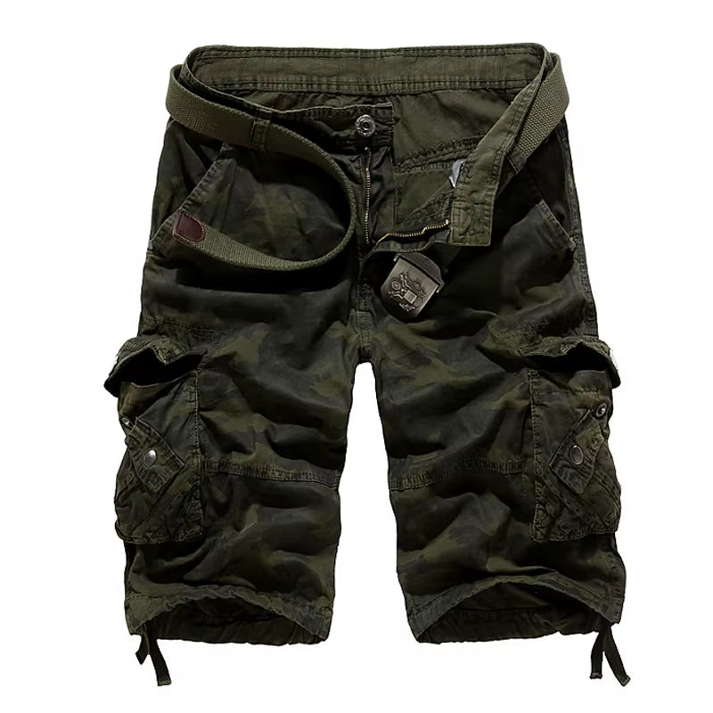Camouflage Loose Cargo Shorts Men 2025 Summer Military Camo Short Pants Homme Cargo Shorts US Size