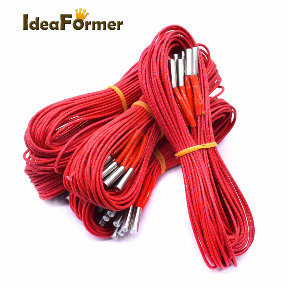 2Pcs 3D Printer 12V/24V 40W Reprap 12V/24V 40W Ceramic Cartridge Heater for 3D Printer Prusa Mendel IR3