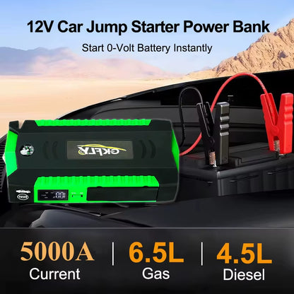 5000A Car Jump Starter 74Wh Power Bank Car Battery Booster Charge 12V Starting Device Petrol Diesel Car Starter Buster